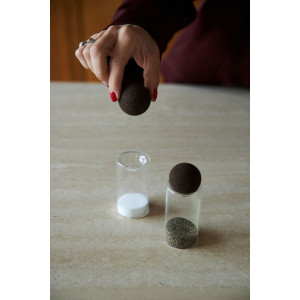 Nature salt- and pepper set with cork stoppers, 2-pcs