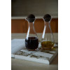 Nature oil/vinegar bottles with cork stoppers, 2-pcs