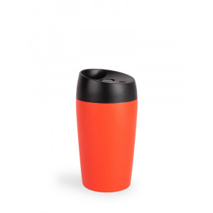 Loke travel mug with rubber finish and locking function small