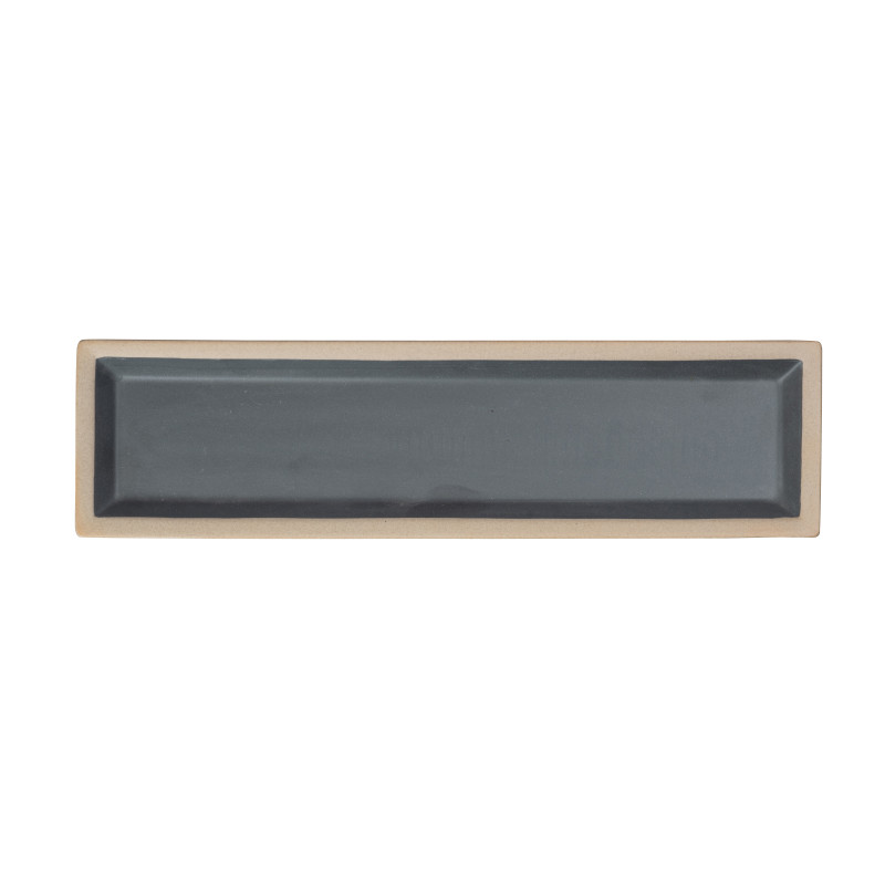 Long plate Fumiko Beige/black