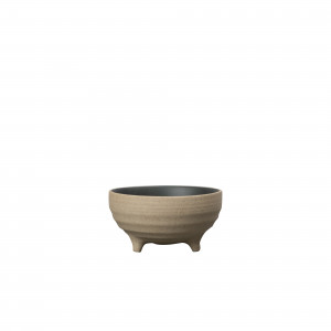 Three feet bowl Fumiko Beige/black