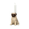 Candle holder Pug Beige/brown