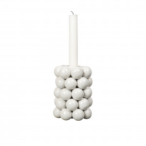 Candle holder Globe White