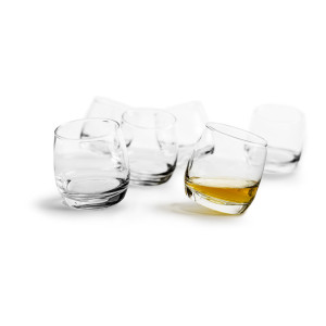 Club whiskey glazen, rounded base, 6-pack